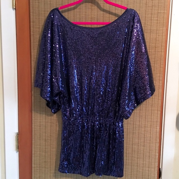 Nasty Gal Blaque Market Blue Sequin Cocktail Dress - Picture 3 of 8